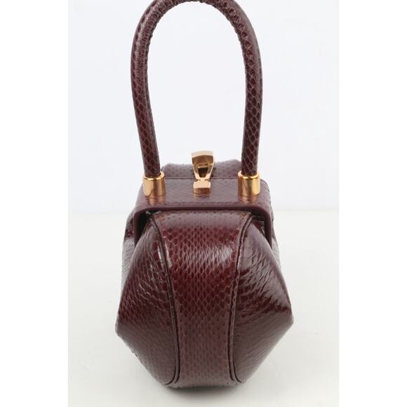 Gabriela Hearst Demi Bag Brown Snakeskin Leather Top Handle - Picture 9 of 16